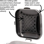 PetFusion dog poop trash can with airtight silicone gasket seal
