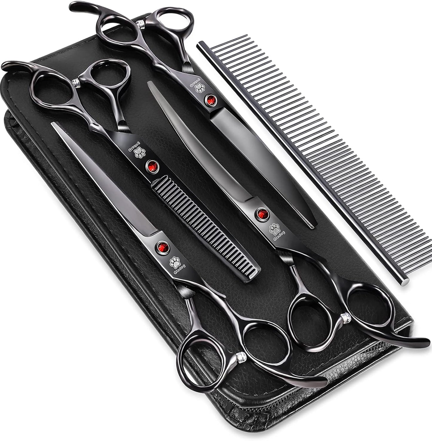 Dog Grooming Scissors Kit with Safety Round Tips, GLADOG Professional 6 in 1 Grooming Scissors for Dogs, Sharp and Heavy-duty Dog Grooming Shears for Dogs Cats Pets - Image 10