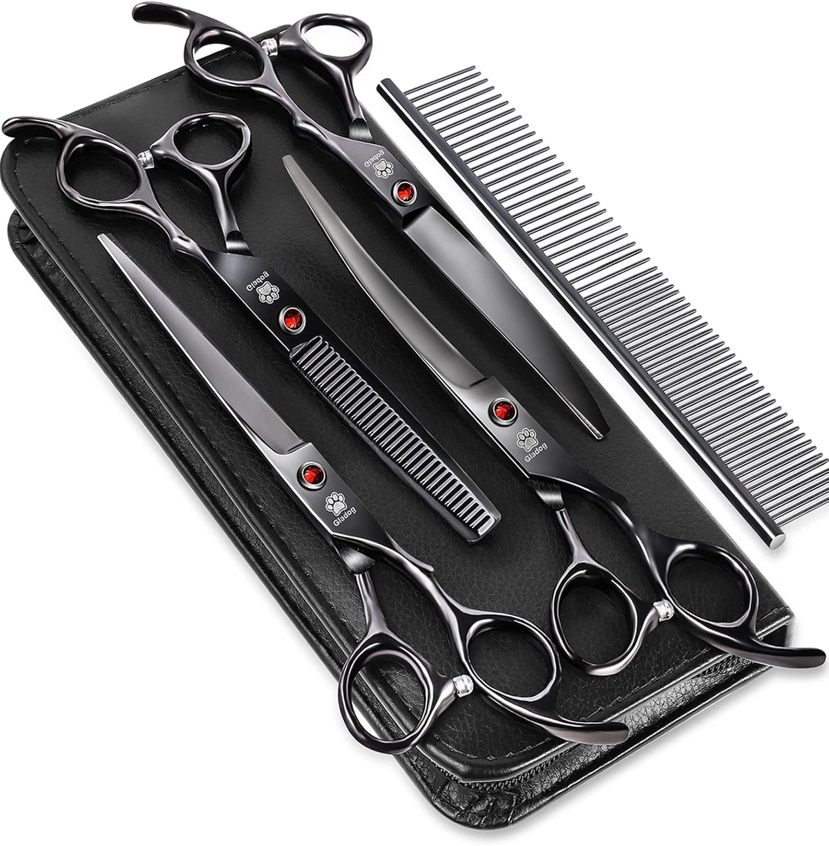 Dog Grooming Scissors Kit with Safety Round Tips, GLADOG Professional 6 in 1 Grooming Scissors for Dogs, Sharp and Heavy-duty Dog Grooming Shears for Dogs Cats Pets - Image 10