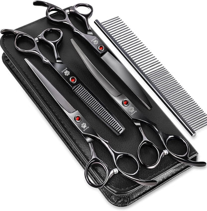 Dog Grooming Scissors Kit with Safety Round Tips, GLADOG Professional 6 in 1 Grooming Scissors for Dogs, Sharp and Heavy-duty Dog Grooming Shears for Dogs Cats Pets - Image 10