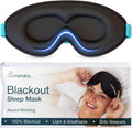 MyHalos 3D Blackout Sleep Mask front view showing contoured eye cups.