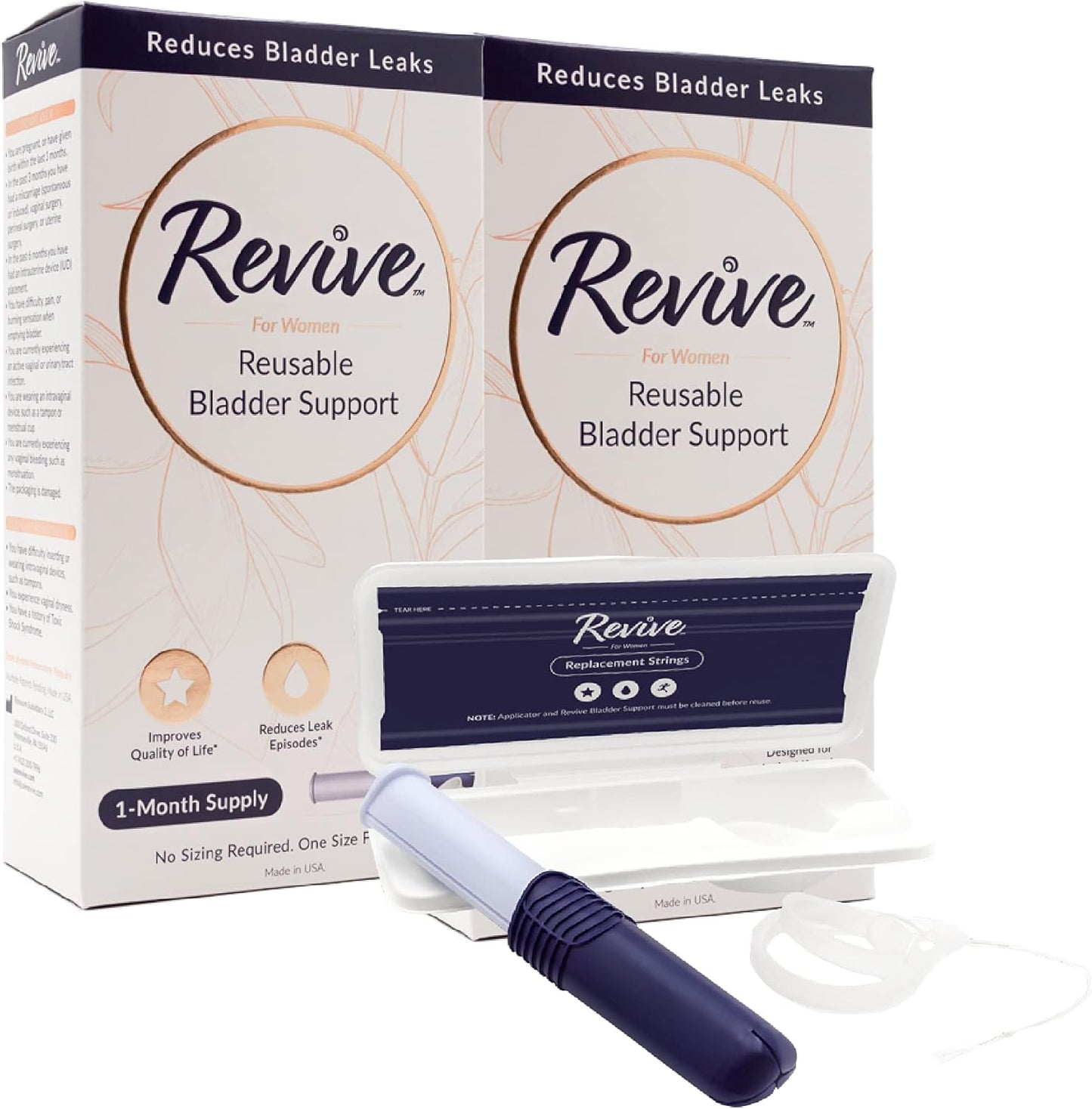 Rinovum Revive Bladder Support front view packaging for stress incontinence.