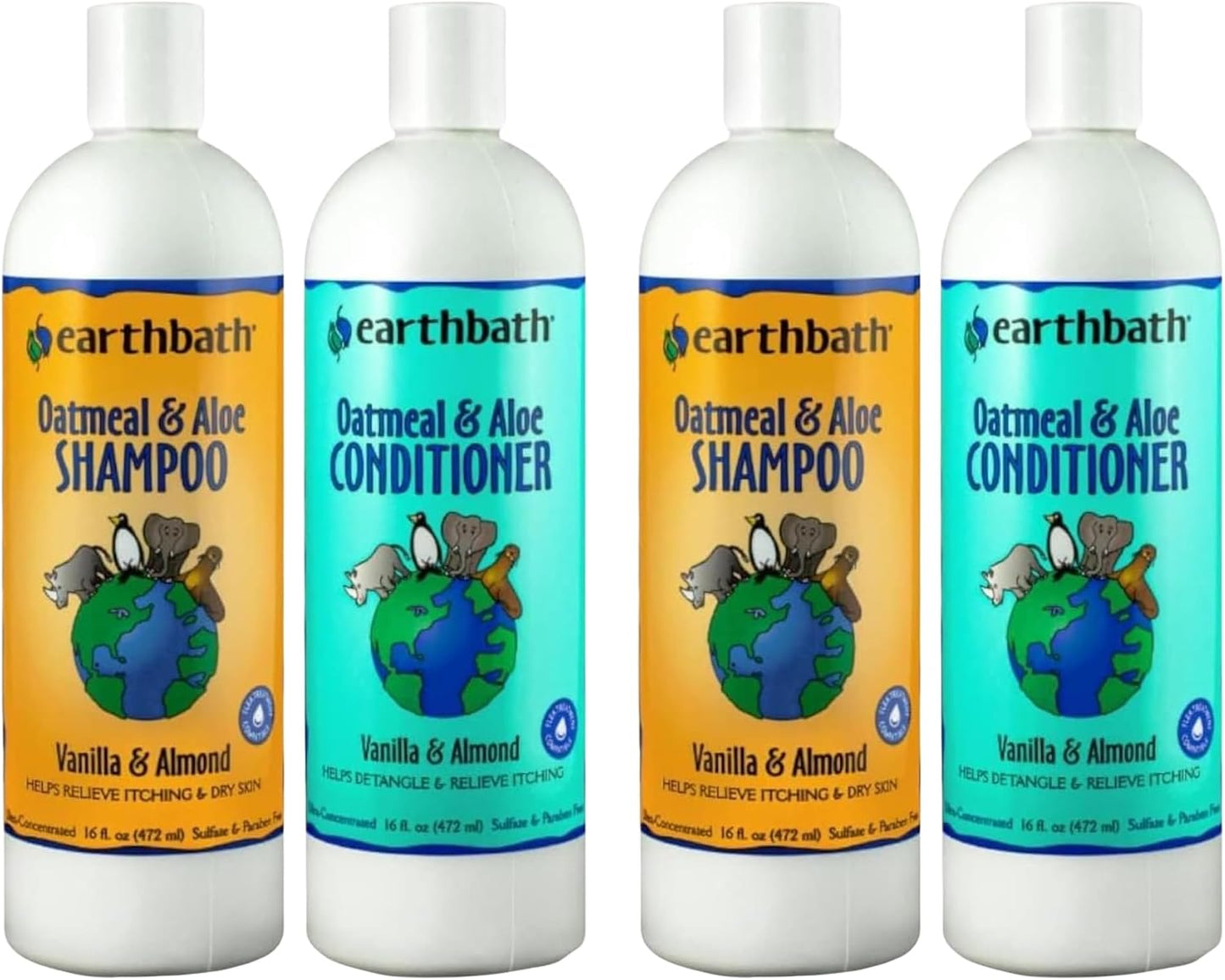 Earthbath 16 fluid ounce shampoo and conditioner duo set