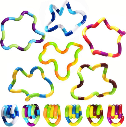 Generic sensory fidget twisty toys 6 piece set front view