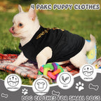 Uswalnna breathable male puppy clothes featuring boss and security prints.