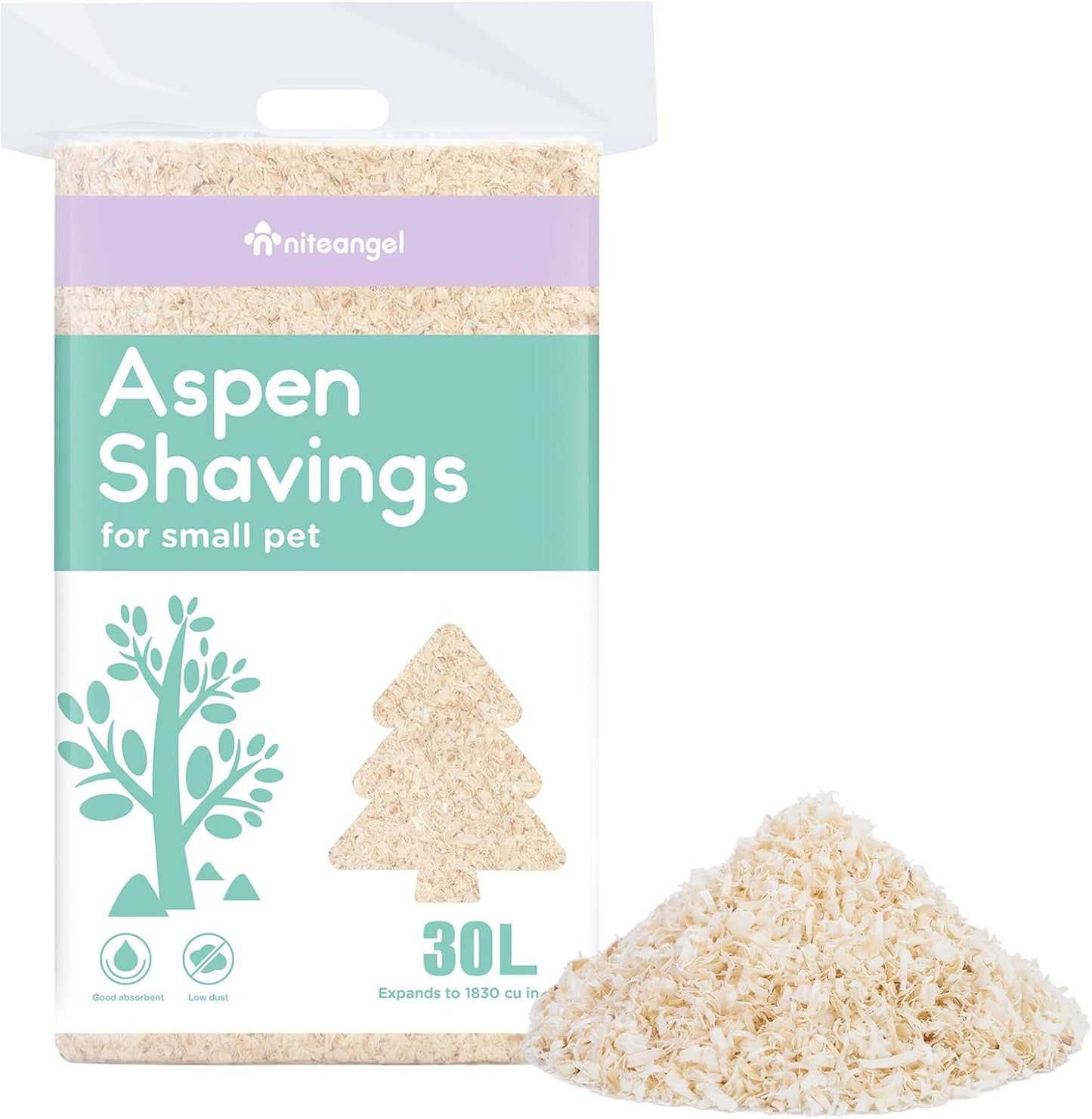 Niteangel natural aspen bedding for sensitive respiratory tracts