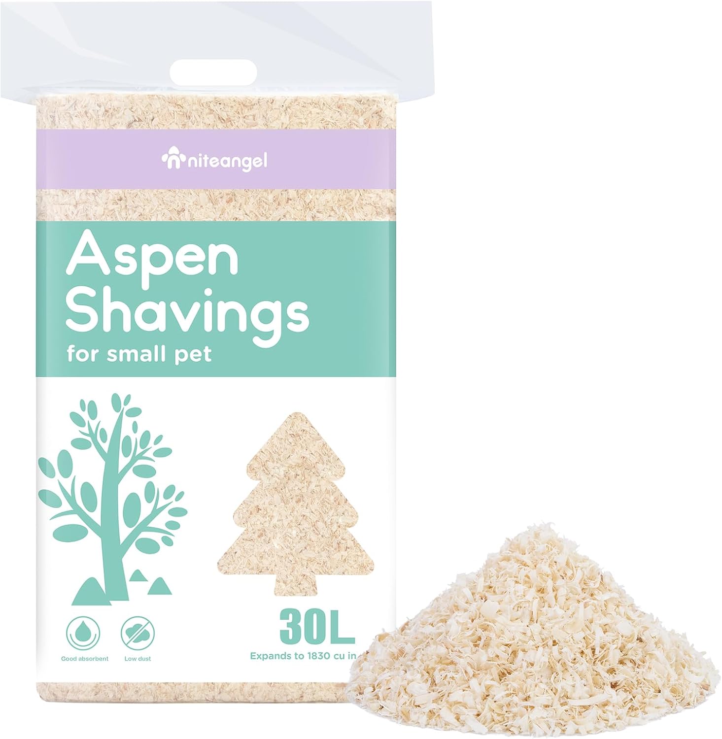 Niteangel natural aspen bedding for sensitive respiratory tracts