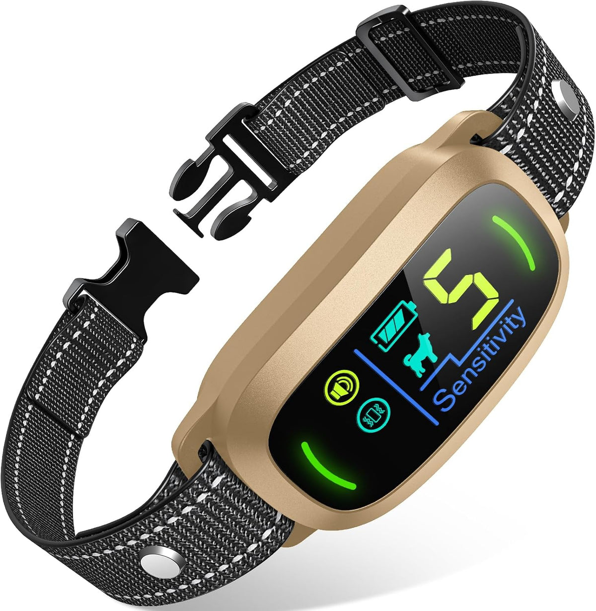 Fafafrog bark collar demonstrating waterproof features outdoors