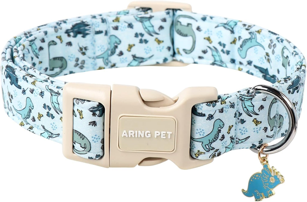 ARING PET Dinosaur Dog Collar-Cute Dog Collar for Small Dogs, Adjustable Comfortable Cotton Boy Dog Collars for Small Medium Large Dogs, Small - Image 10
