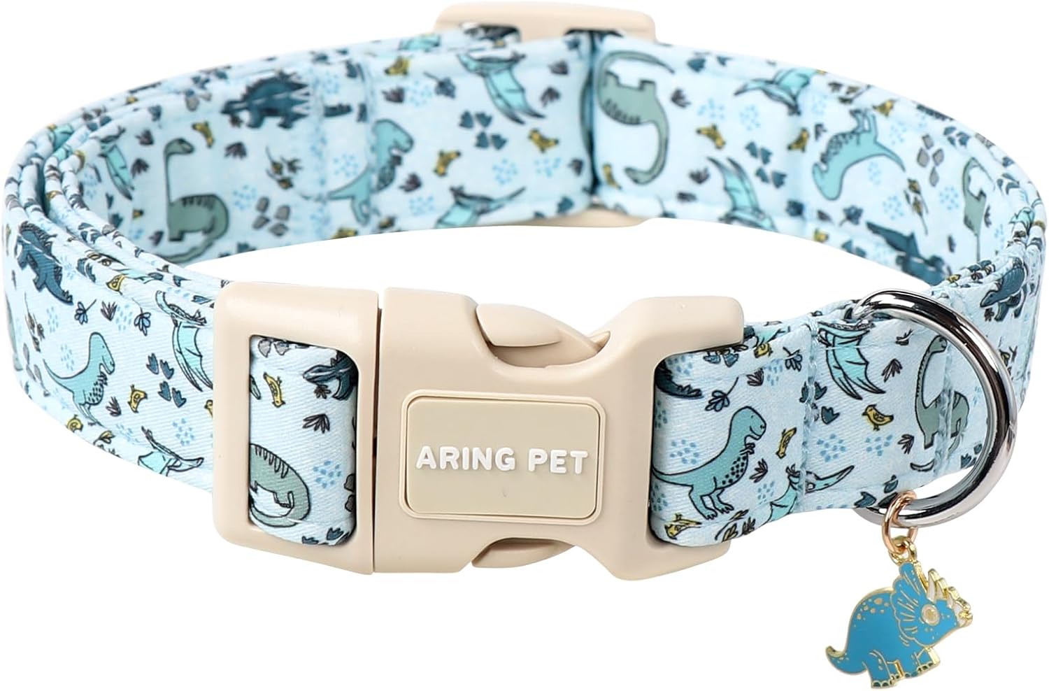 ARING PET Dinosaur Dog Collar-Cute Dog Collar for Small Dogs, Adjustable Comfortable Cotton Boy Dog Collars for Small Medium Large Dogs, Small - Image 10