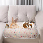 Folded washable fleece mats for easy storage