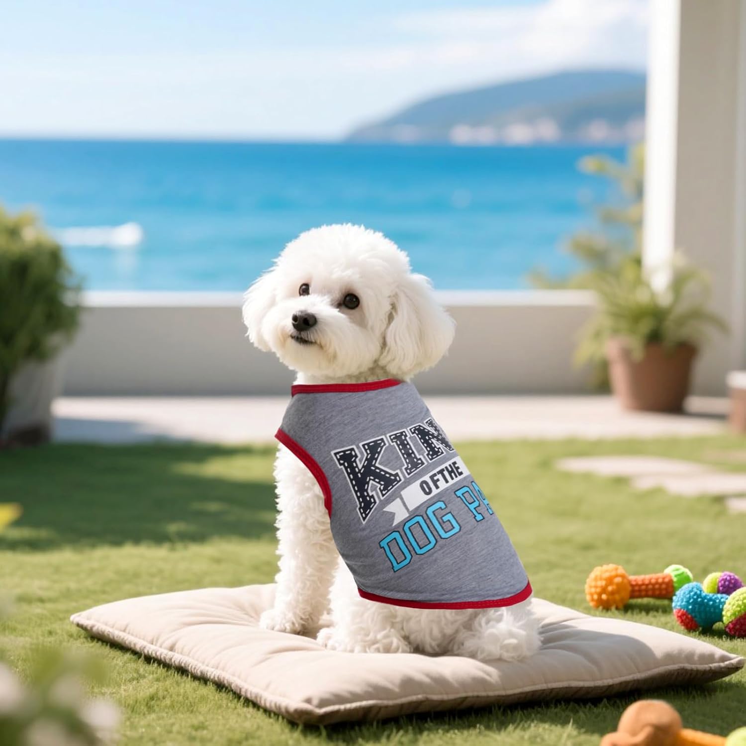 Colorful comfortable pet outfits for puppy summer heatwave protection