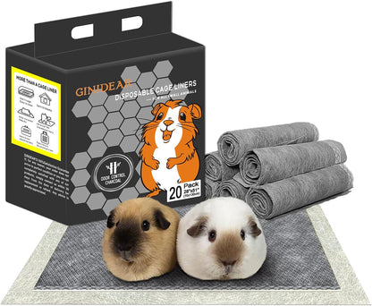 Guinea Pig Bedding, Disposable Guinea Pig Cage Liners, Charcoal Odor Controlling Absorbent Waterproof Pee Pads for Rabbits, Hamster and Other Small Animals. 18''x24'',24 Count - Image 10