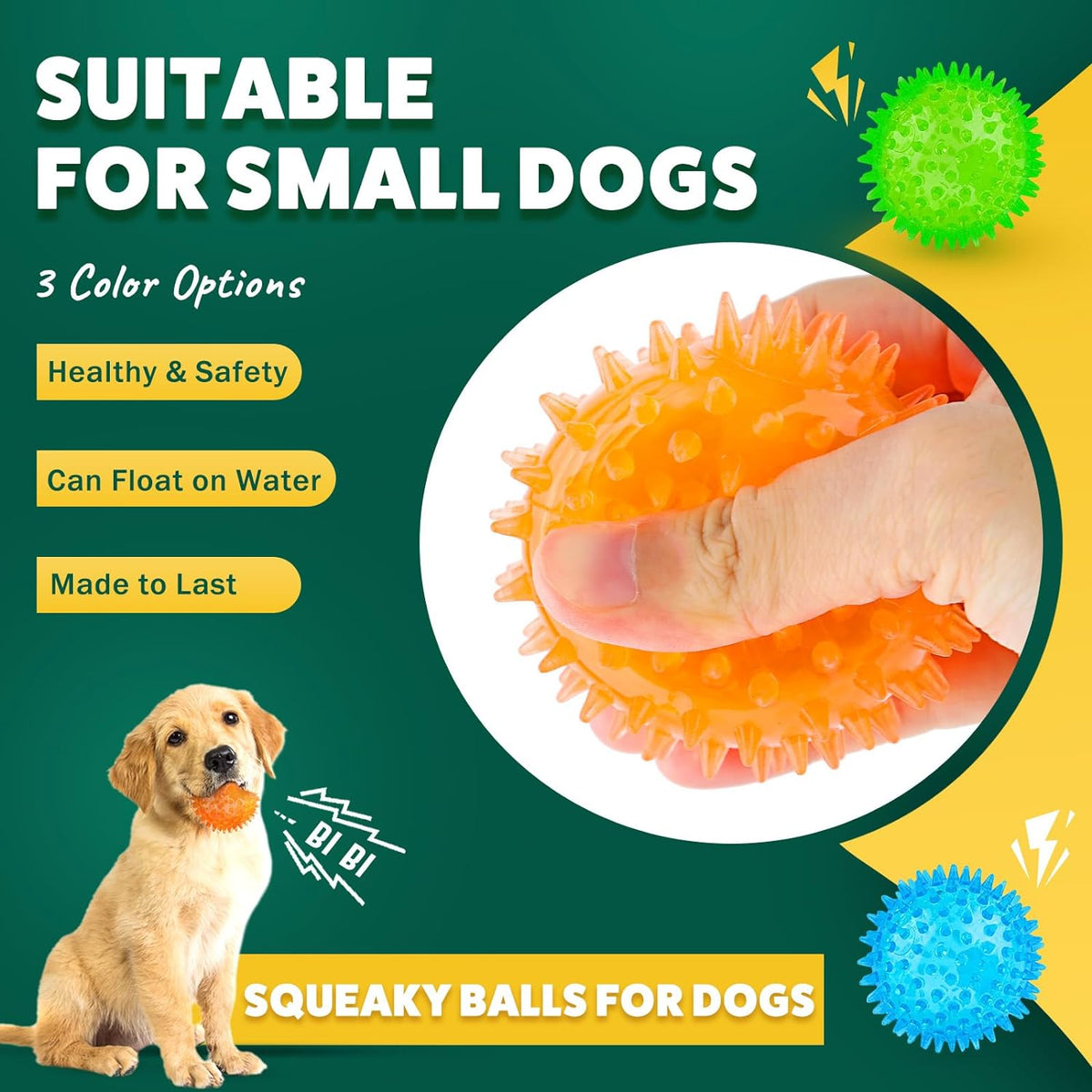Close up of sawtooth texture on Puptily dog balls