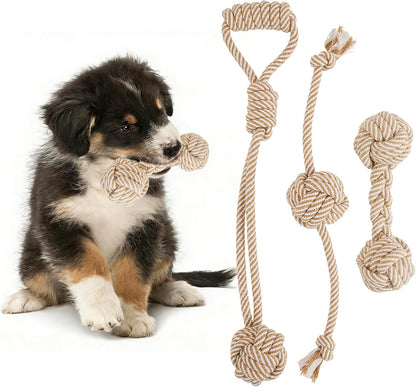 Dog Rope Toy for Small Dog 5pcs, Natural Chew Toys for Puppy, Medium & Small Dogs, Tug of War Rope for Puppies Clean & Relieve Teething - Image 9
