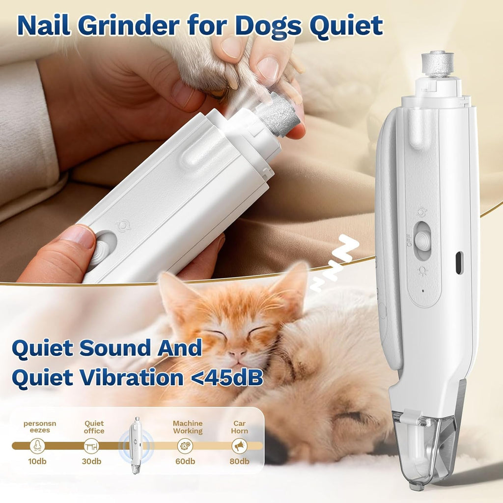 Cordless cat claw grinder showcasing the universal Type C USB charging port.