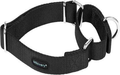 Mikivery Martingale Dog Collar Nylon Adjustable and Safety Training Colourful Comfortable Metal Buckle Pet Collars for Small Medium and Large Dogs(Haze,M) - Image 12