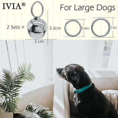 Handmade silver collar bells for pet tracking