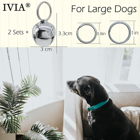Handmade silver collar bells for pet tracking