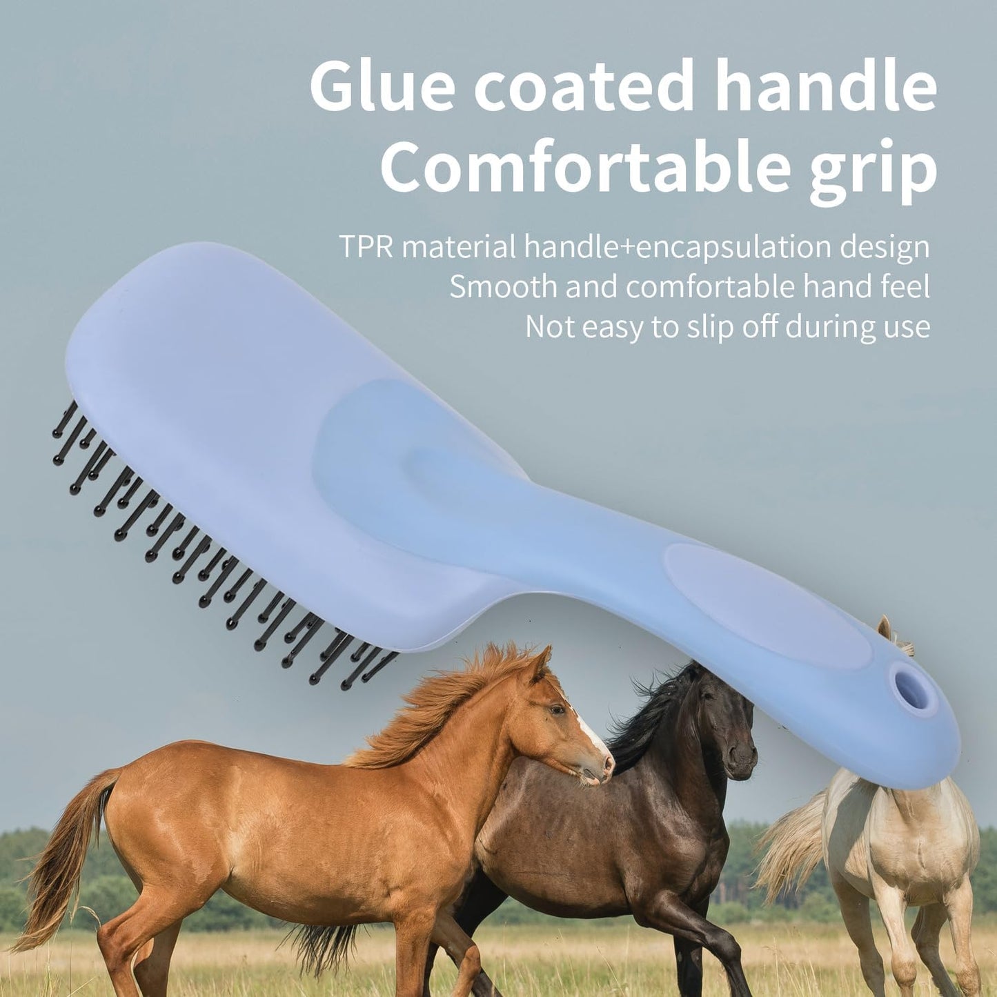 Side view of Histotree horse tail detangling comb