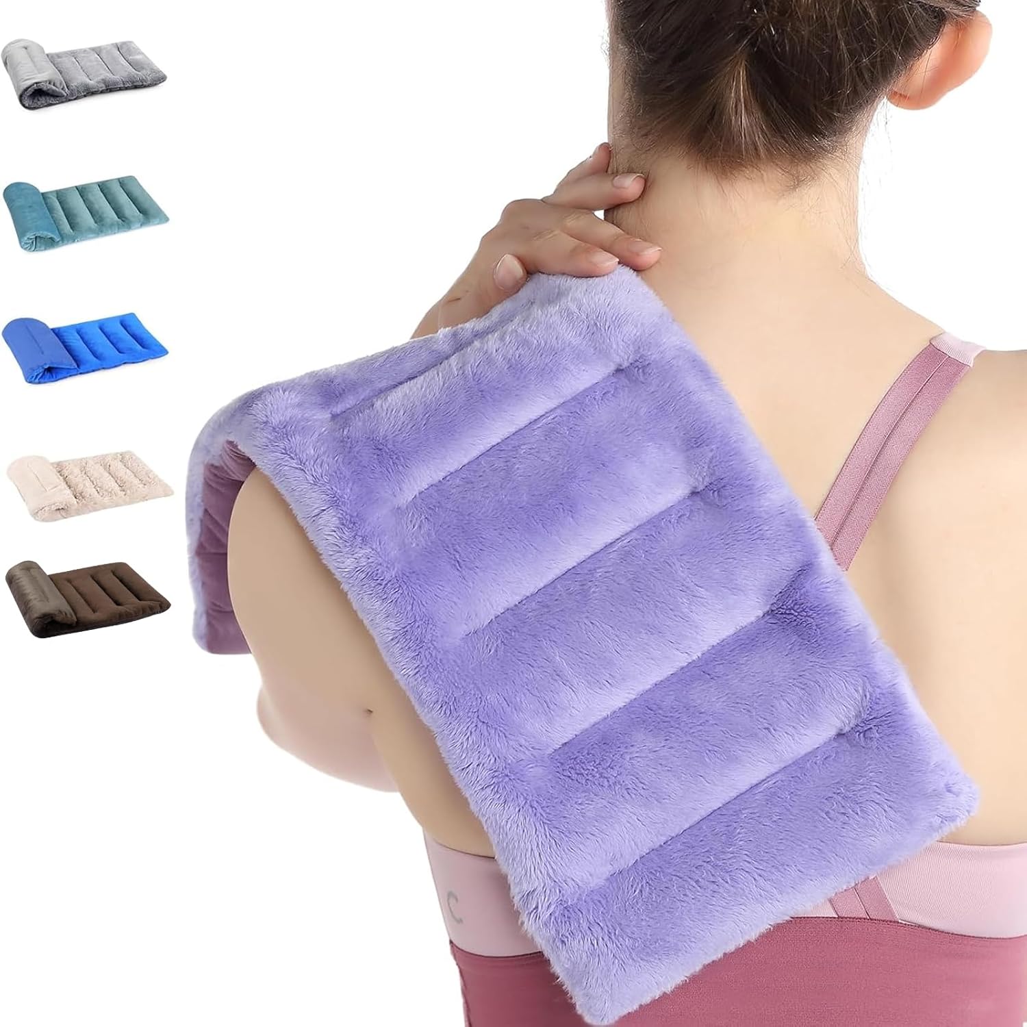 Suzzipad microwave heating pad purple front view