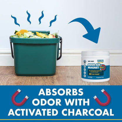 Gonzo Natural Magic Odor Air-Magnet with Activated Charcoal - 14 Ounce (2 Pack) - Odor Eliminator for Car Closet Bathroom and Pet Area Captures and Absorbs Smoke Odors - Image 9