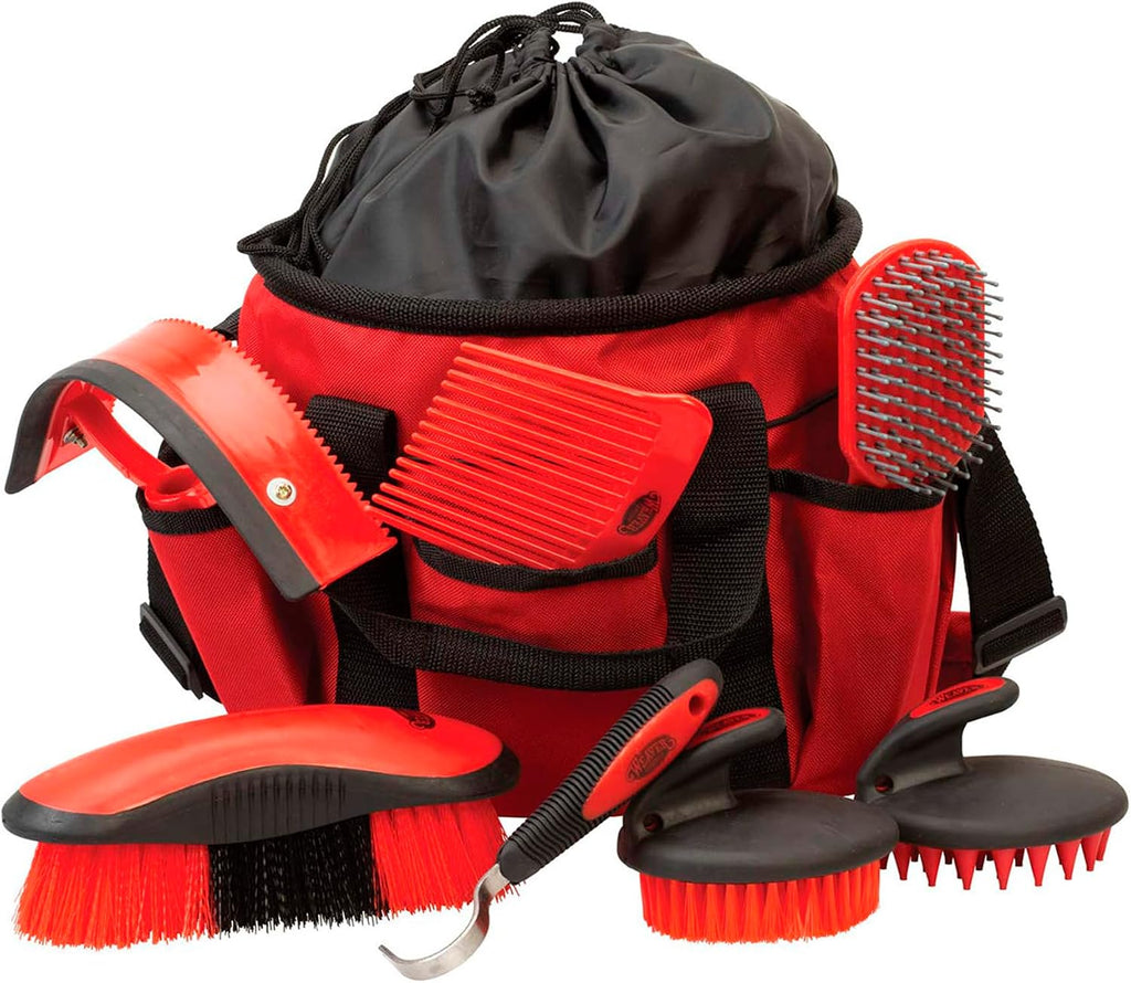 Detailed view of the Weaver Equine horse grooming bag drawstring top