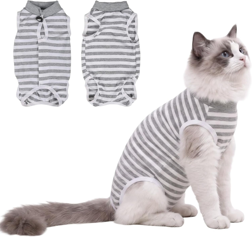 Cat Surgery Recovery Suit for Female Spay Male Neuter, Anti Licking Surgical Onesie for Skin Diseases, Soft Breathable Bodysuit Shirt Pajamas for Abdominal Wound, E-Collar & Cone Alternative - Image 11
