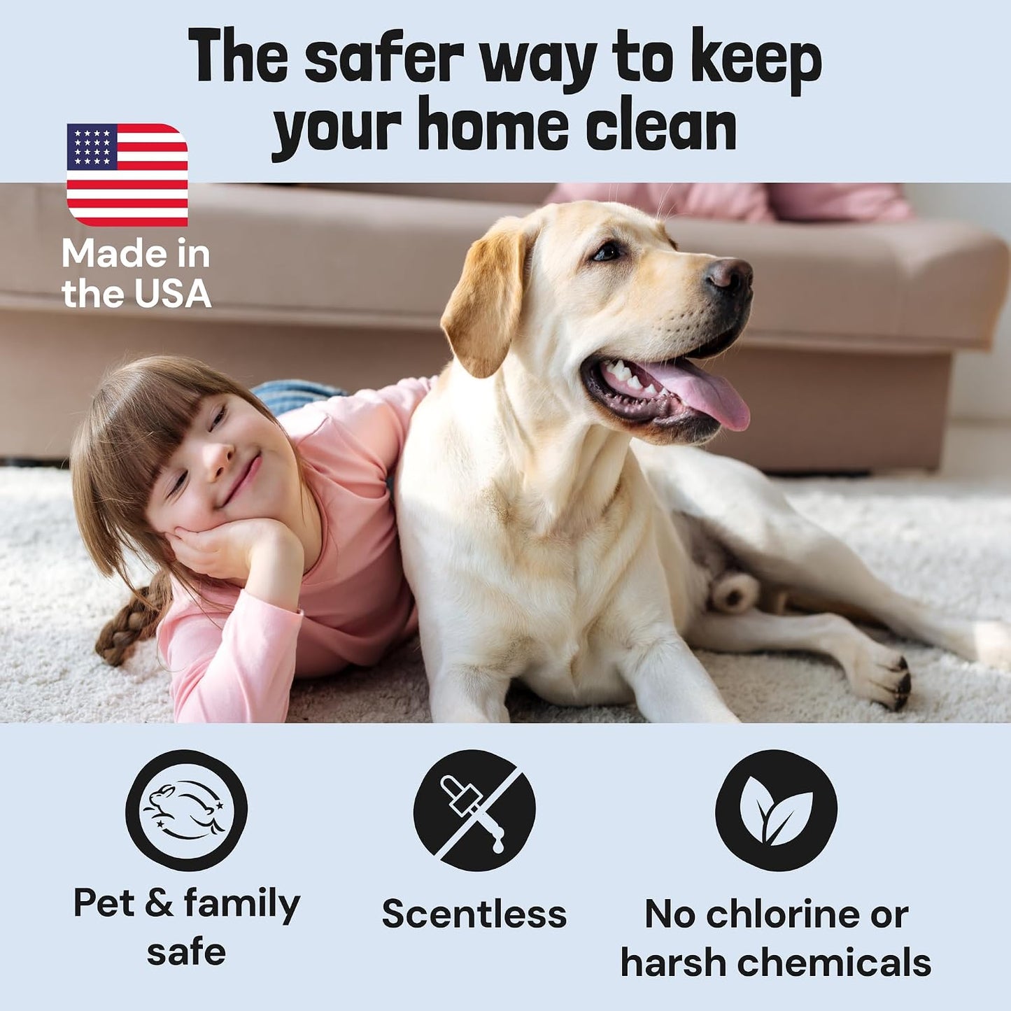 Sunny And Honey pet stain remover bottle label close up