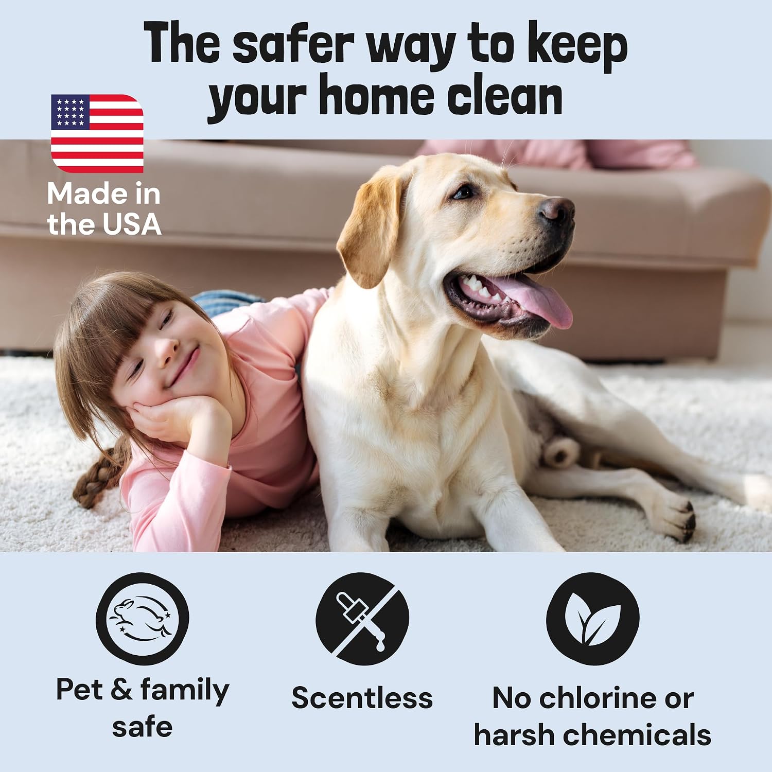 Sunny And Honey pet stain remover bottle label close up