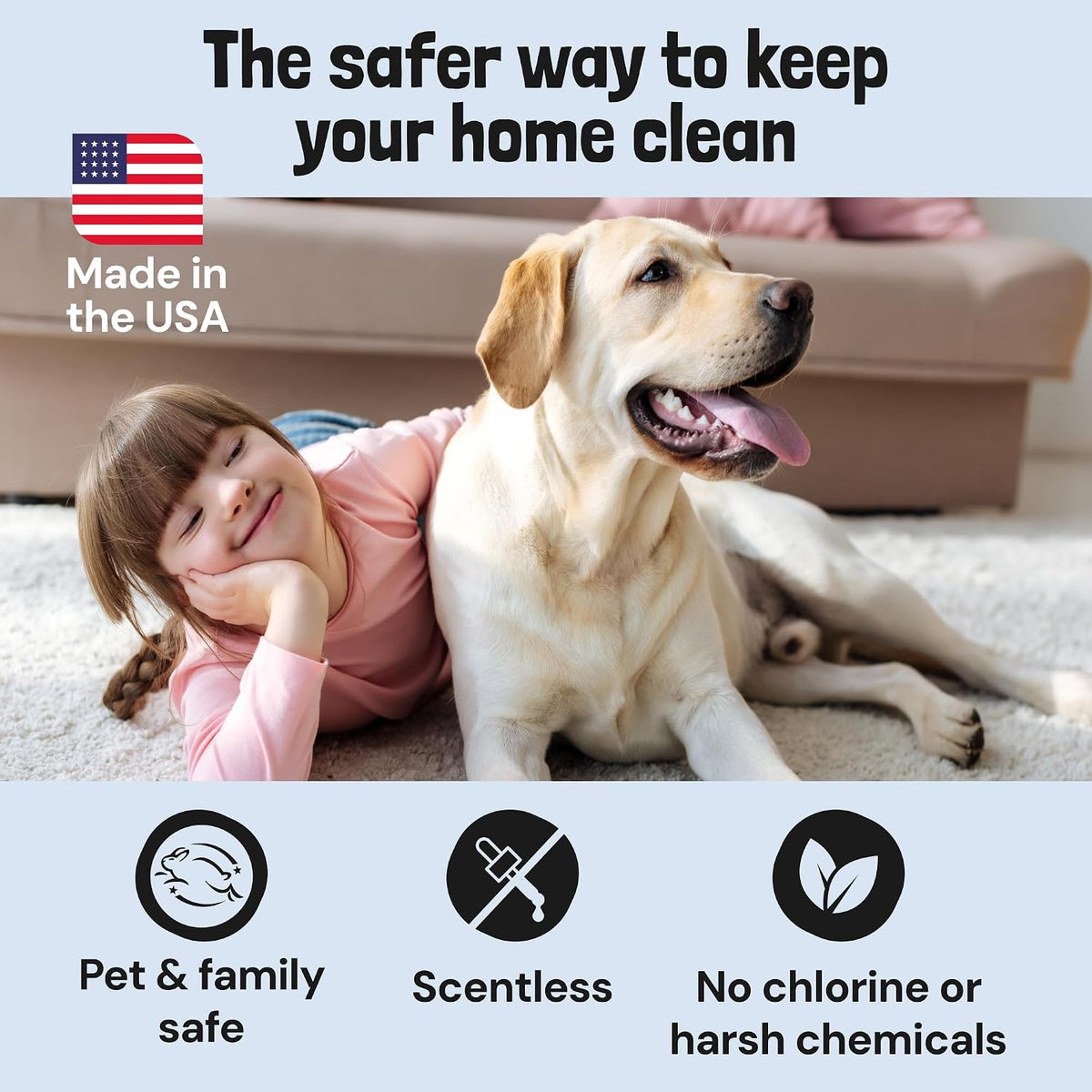 Sunny And Honey pet stain remover bottle label close up