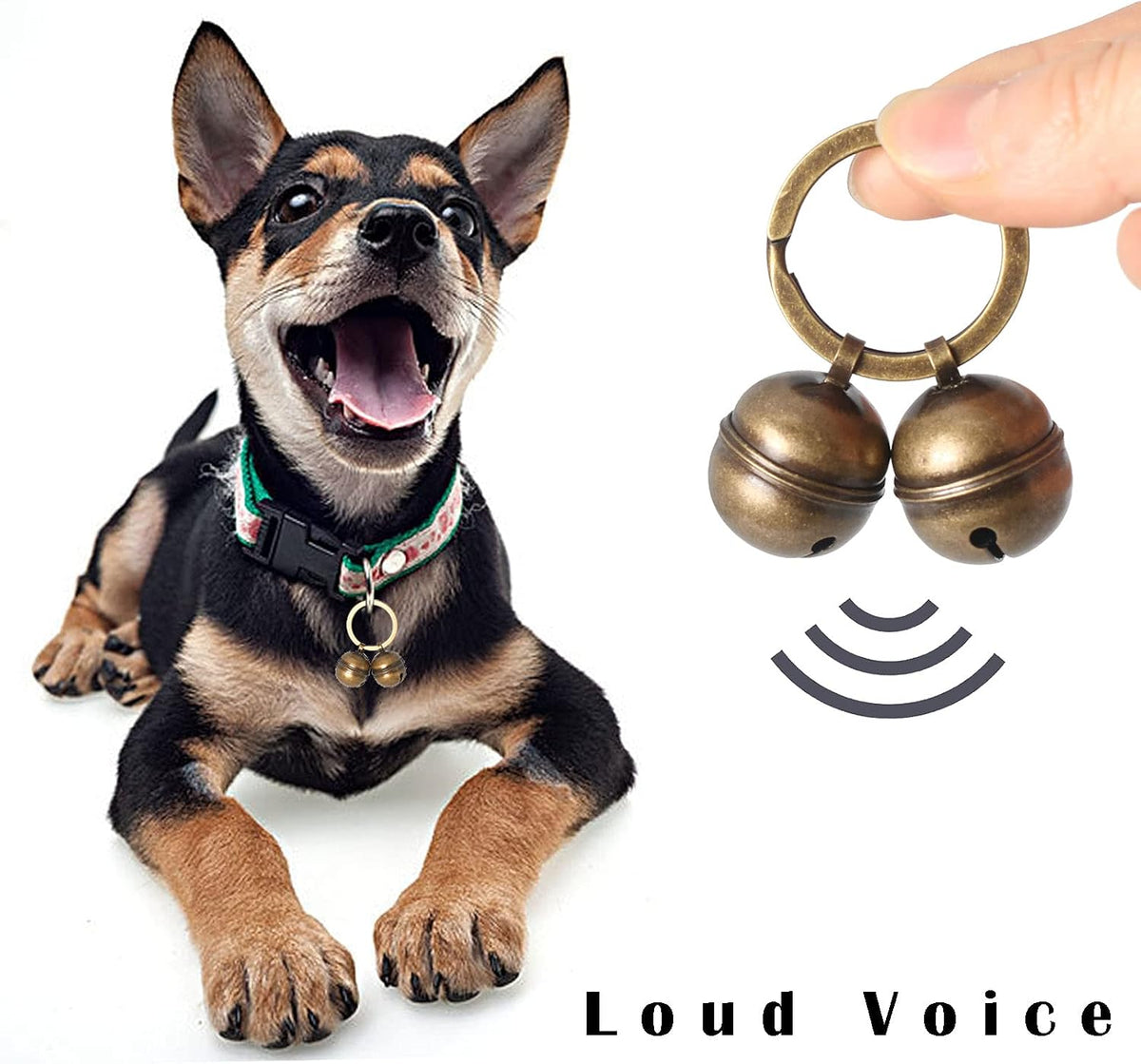 Kittail premium pet safety bell with split ring attachment option for outdoor tracking