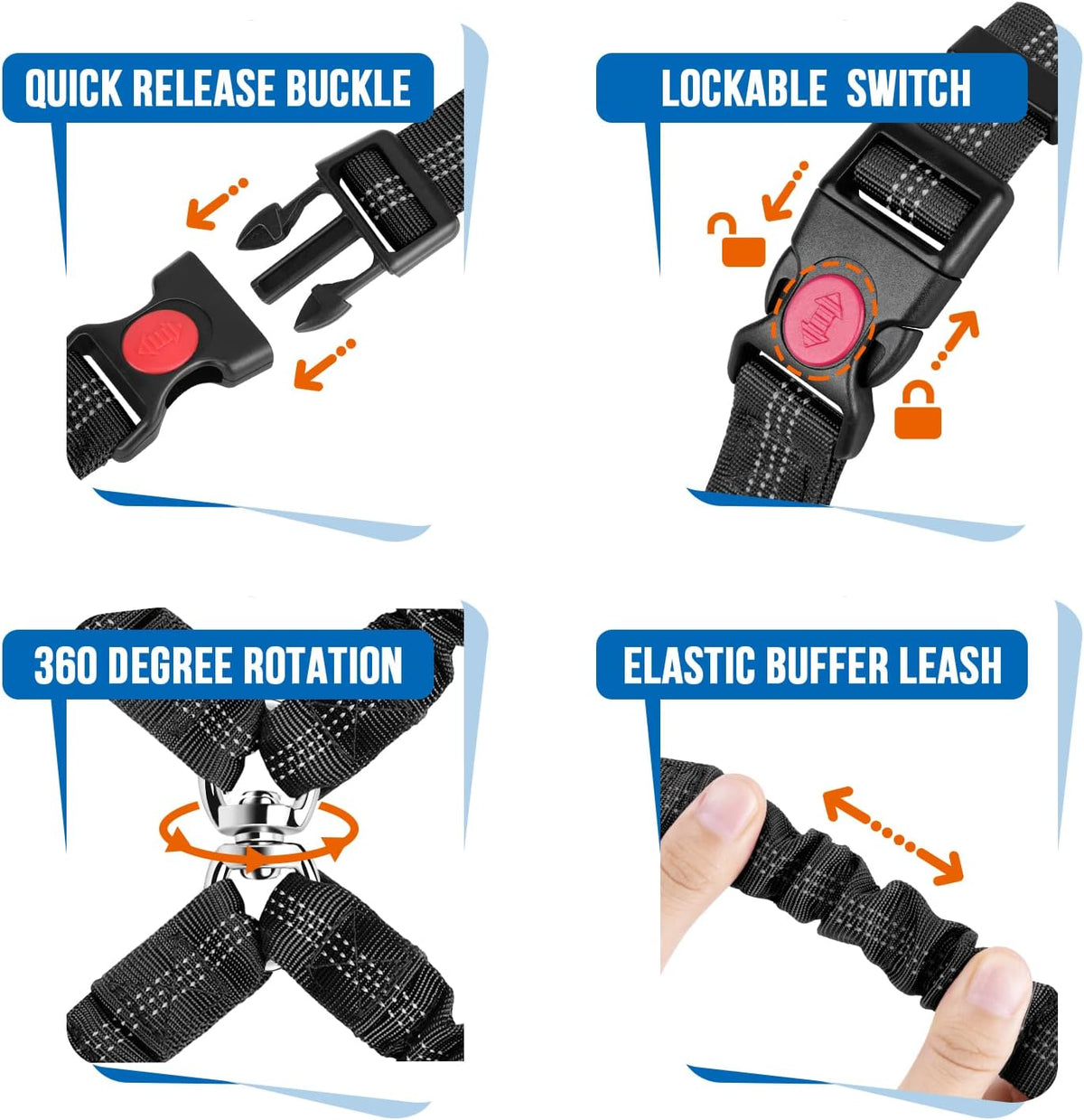 Lukovee pet restraint headrest attachment detail