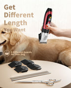 Grooming clippers for thick pet hair with skin friendly ceramic tips