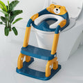 Bonbay potty training seat with step stool front view navy blue toddler toilet trainer