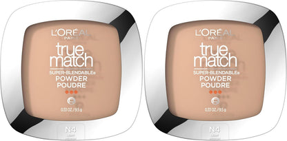 L'Oreal Paris True Match Super Blendable Oil Free Powder Foundation, W2 Light, 0.33 oz, Packaging May Vary - Image 14