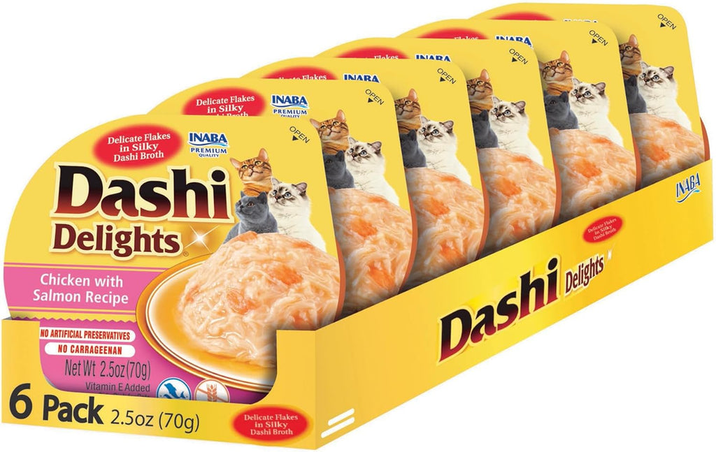 INABA Dashi Delights for Cats, Shredded Tuna Side Dish with Bonito Flake Broth, Cat Food Complement with Taurine & Green Tea Extract, 2.5 Ounce Cup, 6 Cups Total, Tuna with Bonito Flakes Recipe - Image 14