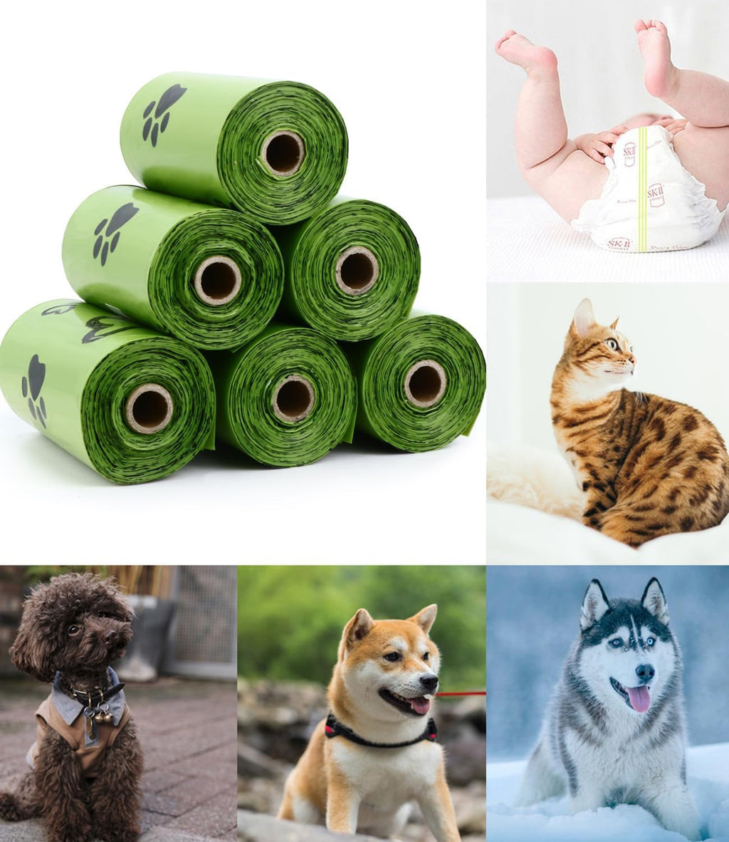 Bulk supply packaging of twenty seven green refill rolls for pet waste management