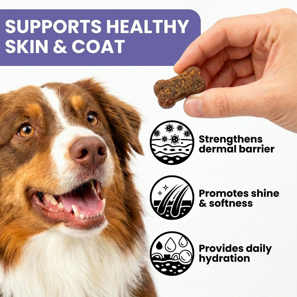 Tratez Omega Three Six Nine dog chewable bites ingredients label