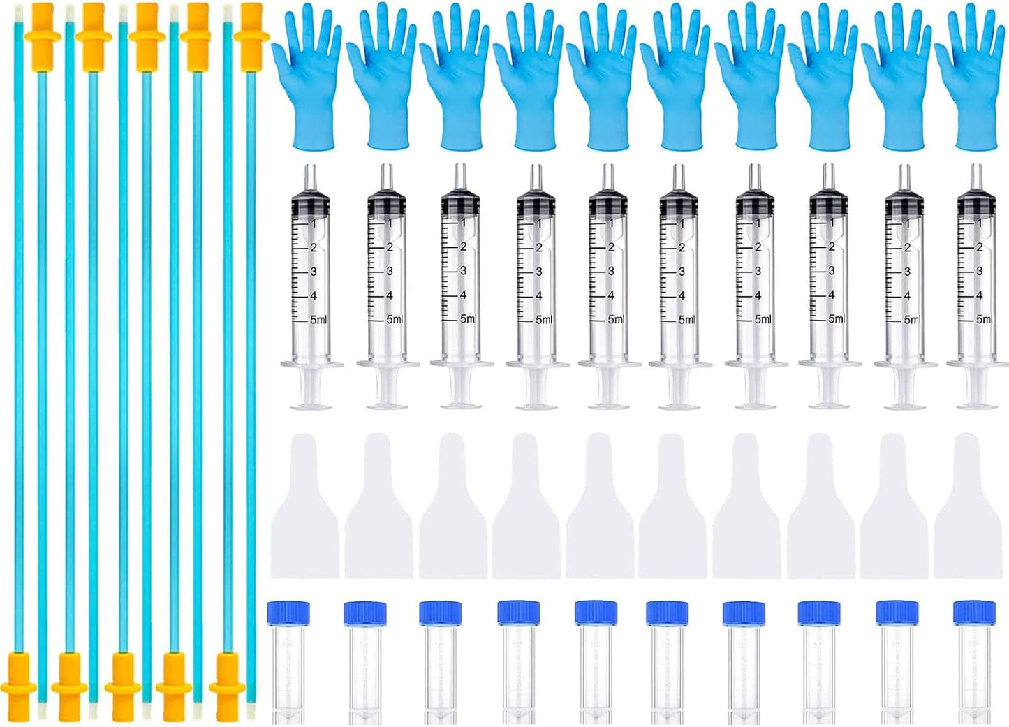 Full contents breakdown of the Gisurem 15 set canine reproduction supply kit.