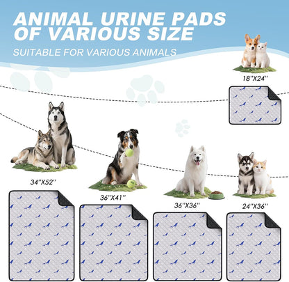 Waterproof dog training pad on hardwood floor