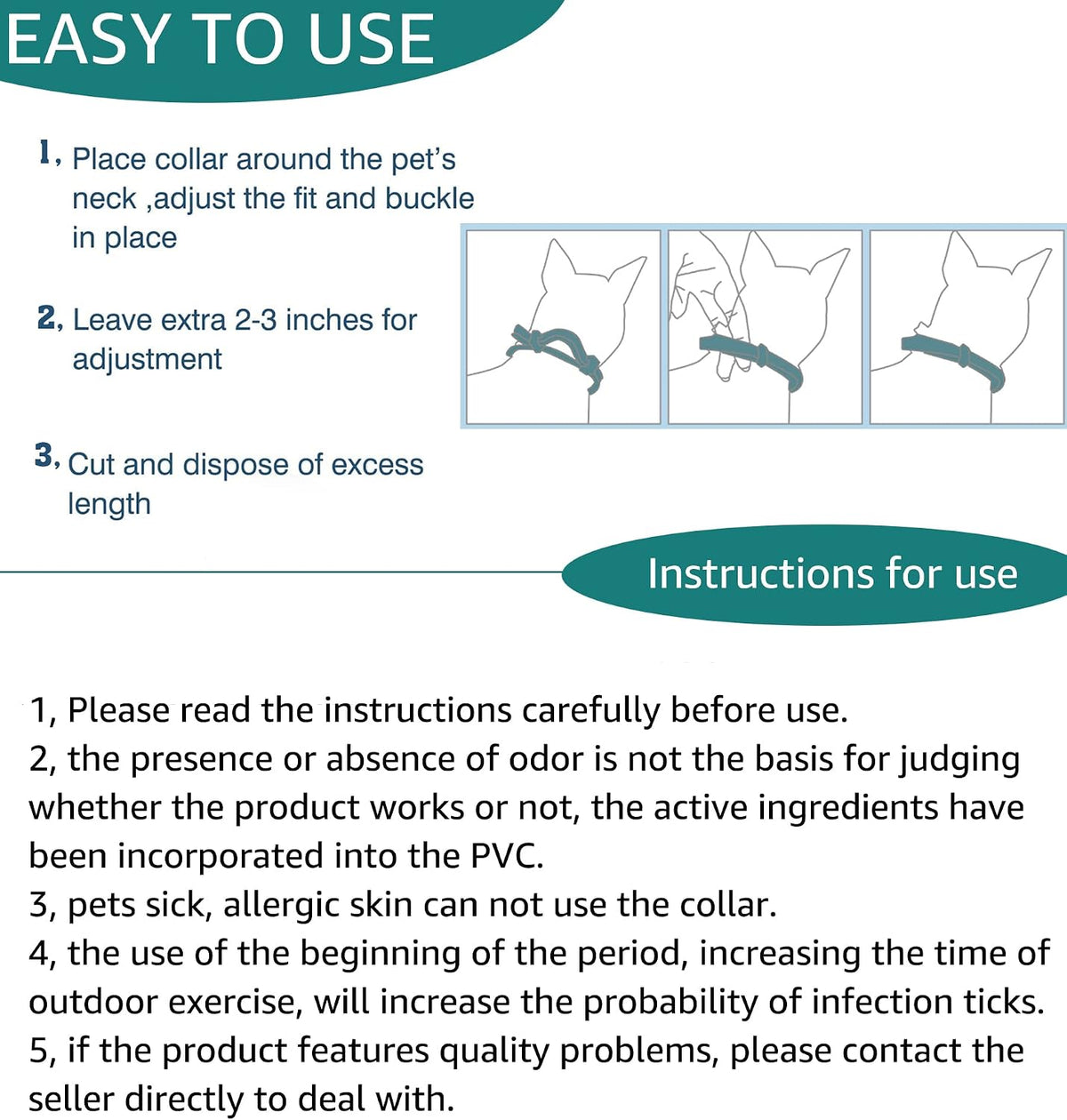 Included flea comb and tick removal tweezers kit