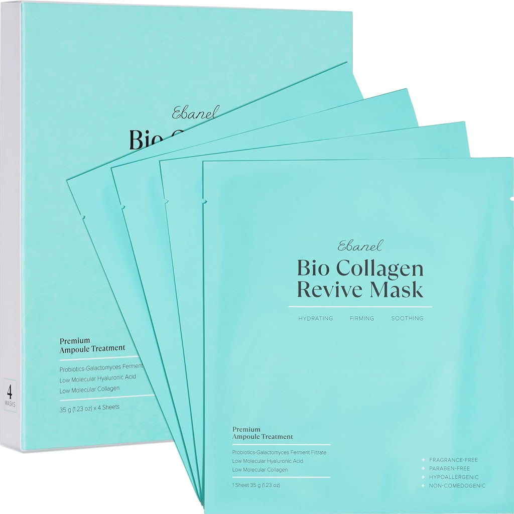 CuraLife Ebanel bio collagen face mask front view package