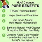 Pure Sole all-natural protective barrier clay mud packed into a horse's hoof for moisture defense.