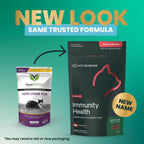 VetriScience cat immune supplement bag back label highlighting active ingredients