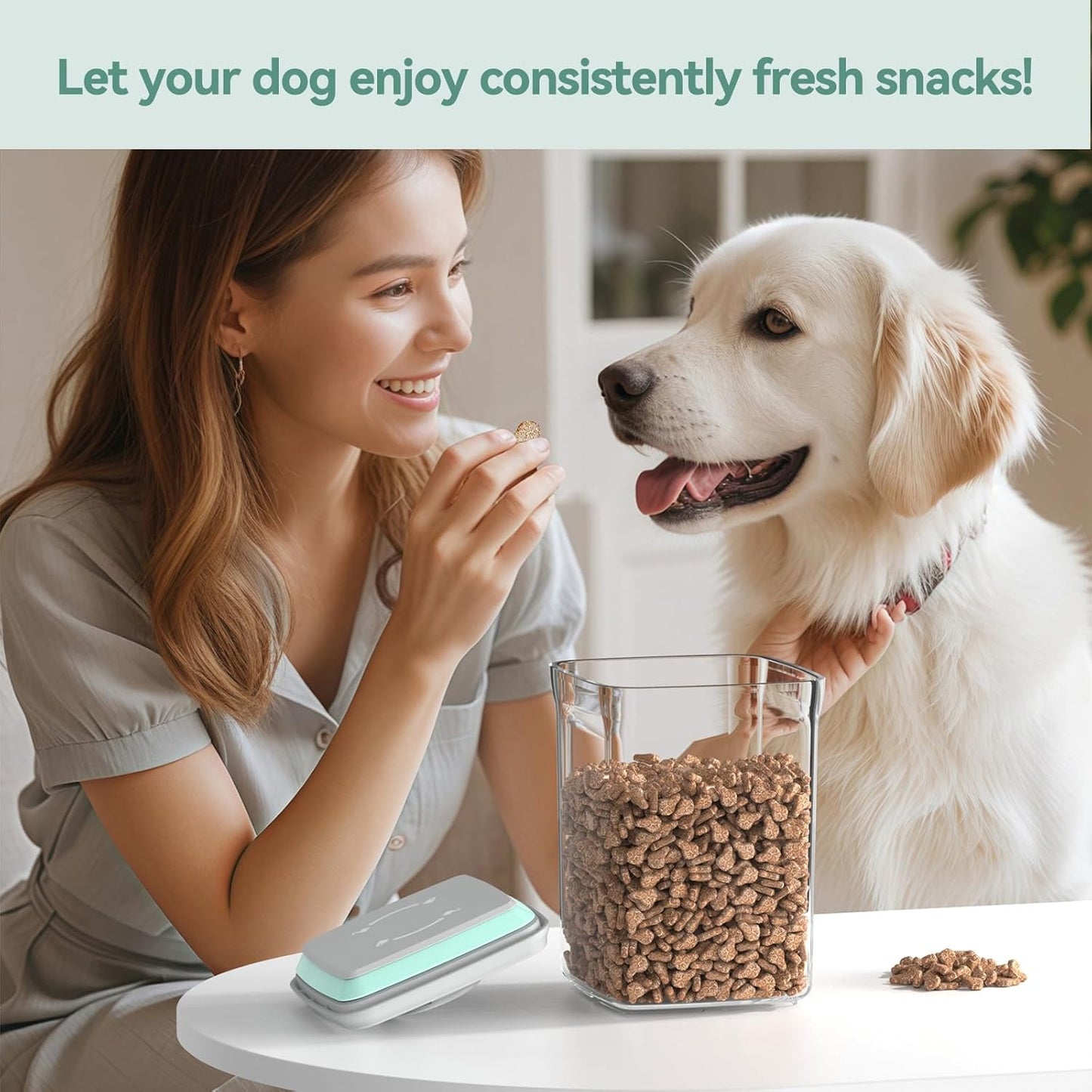 Fafaflyer 1.2 liter pet food storage container side angle