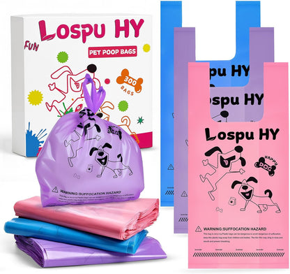 Strong tear resistant puppy poop bags for hygienic disposal