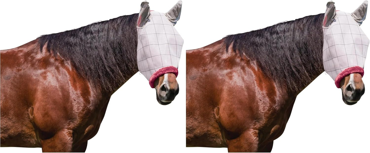 Farnam SuperMask II Horse Fly Mask WITH EARS, Extended Coverage Equine Fly Protection, Protects Eyes from Insects, Debris & UV, Adjustable Throat Latch, Plush Fleece Trim, Average Size - Image 14