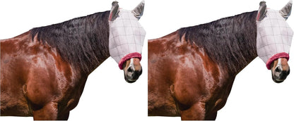 Farnam SuperMask II Horse Fly Mask WITH EARS, Extended Coverage Equine Fly Protection, Protects Eyes from Insects, Debris & UV, Adjustable Throat Latch, Plush Fleece Trim, Average Size - Image 14
