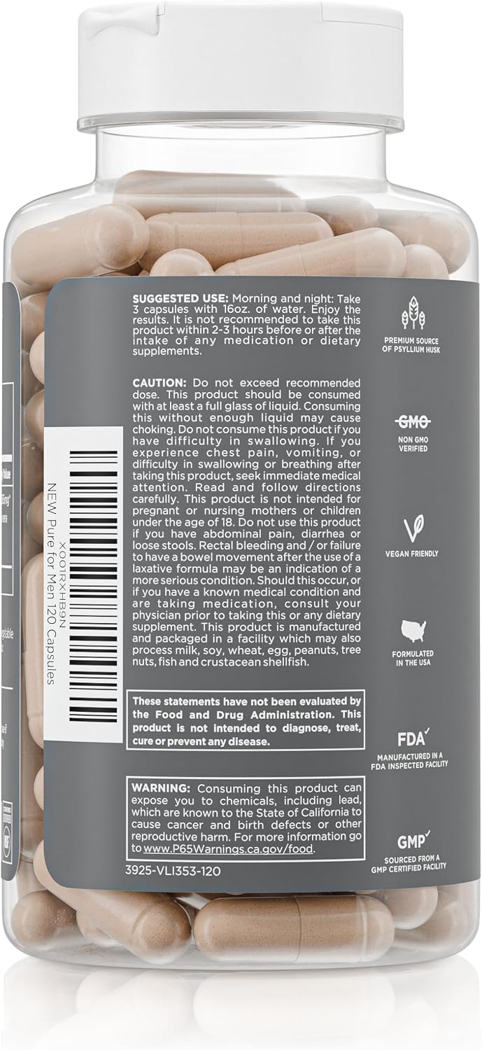 Pure For Men Stay Ready capsule close-up showing texture and color